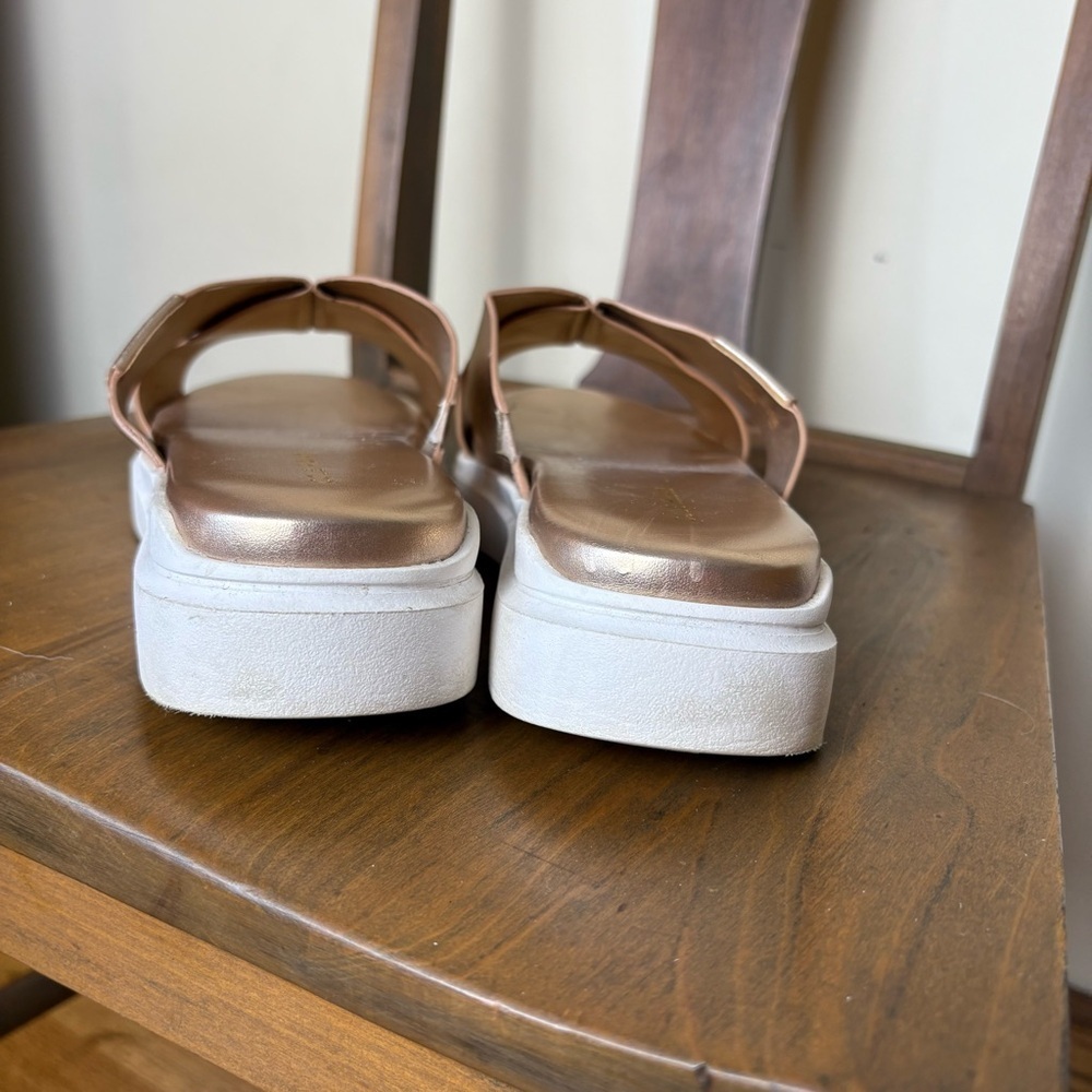 Cole Haan Metallic Rose Gold Sandals - Picture 9 of 11